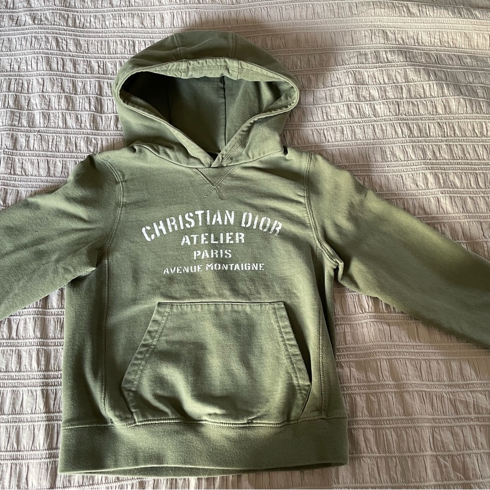 Toddler size 5t Christian Dior hoody khaki green